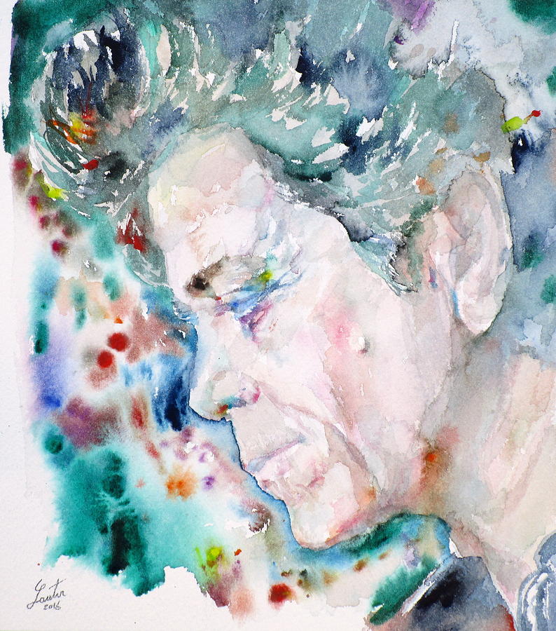 Lou Reed Painting - LOU REED  - watercolor portrait.4 by Fabrizio Cassetta