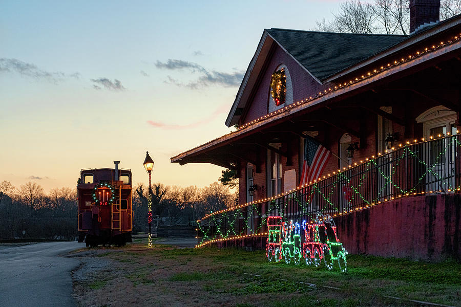Loudon Train Station Christmas Photograph by Sharon Popek