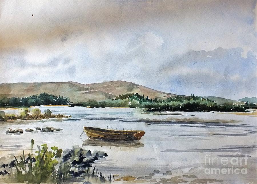 F 797 Lough Ennell, Mullingar Painting by Val Byrne