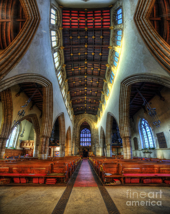 Loughborough Church - Nave Vertorama Photograph by Yhun Suarez
