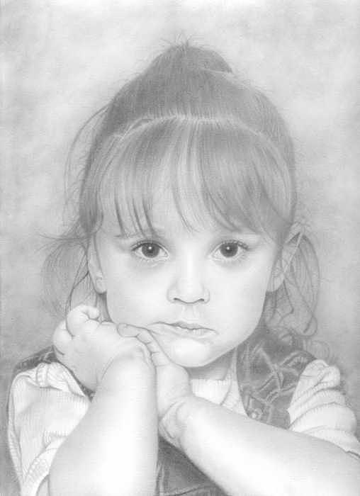 Girl Drawing - Louie by Greg Neil Girl Drawing - Louie by Greg Neil