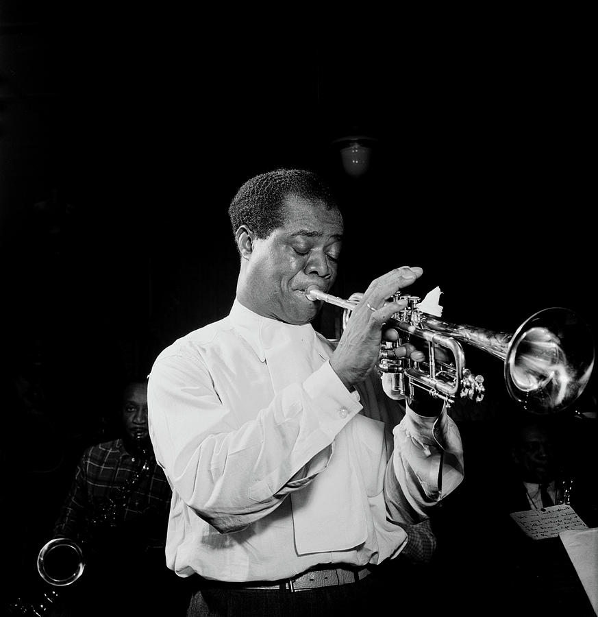 Louis Armstrong at Carnegie Hall, 1947 Photograph by Mountain Dreams