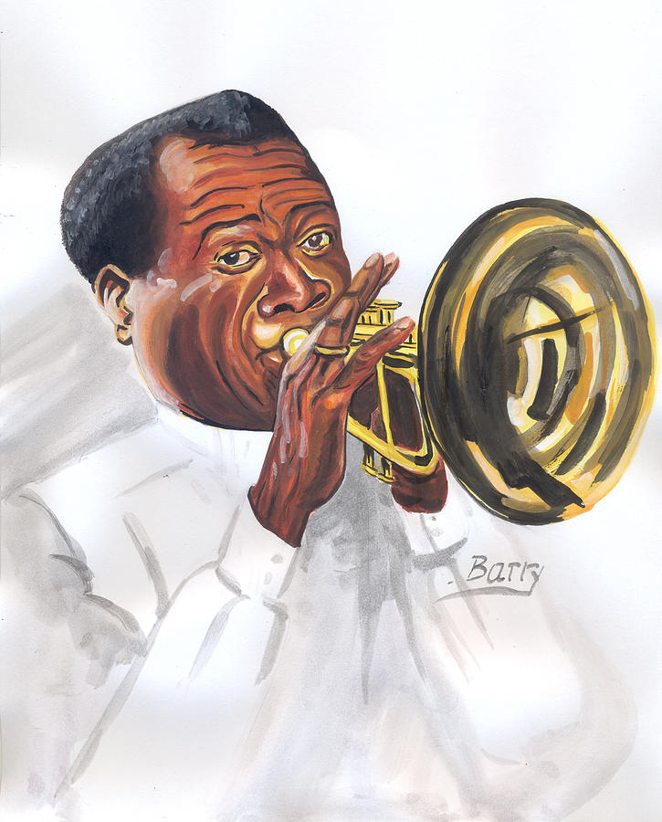 Louis Armstrong Painting by Emmanuel Baliyanga - Fine Art America