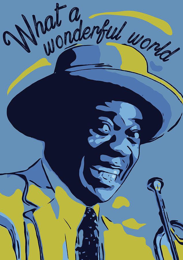 besøg Uhøfligt afsked Louis Armstrong by Wonder Poster Studio - Royalty Free and Rights Managed  Licenses