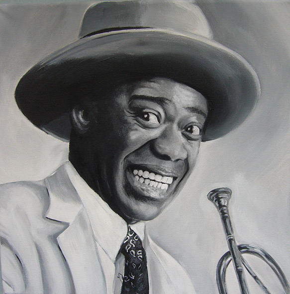 Louis Armstrong Painting by Inna Bredereck - Fine Art America