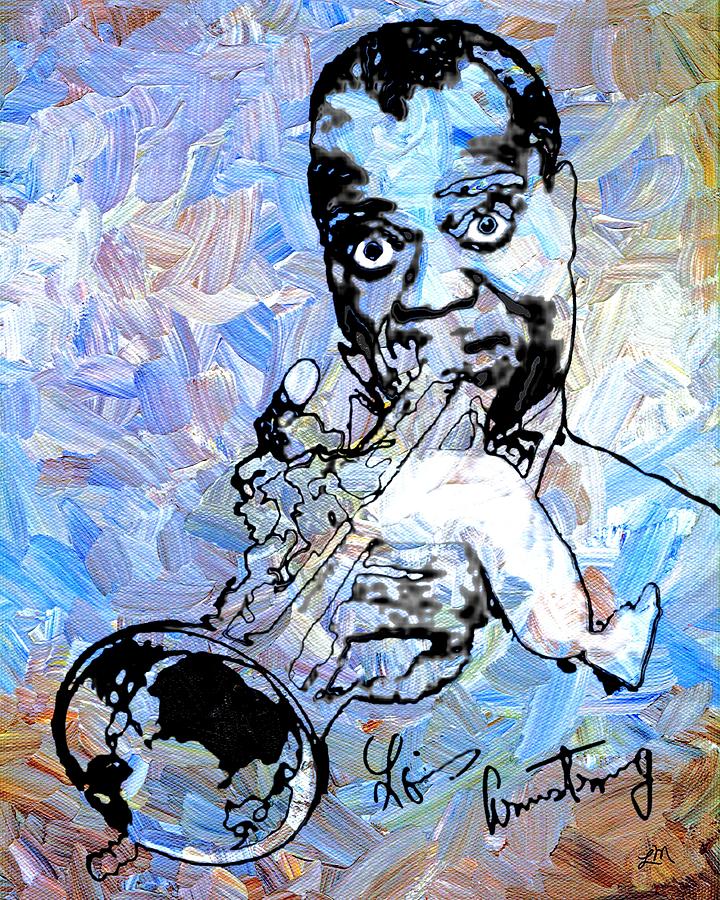 Louis Armstrong Digital Art - Louis Armstrong by Linda Mears