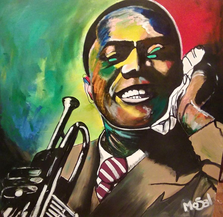 Louis Armstrong Painting by Mosal Morszart - Fine Art America