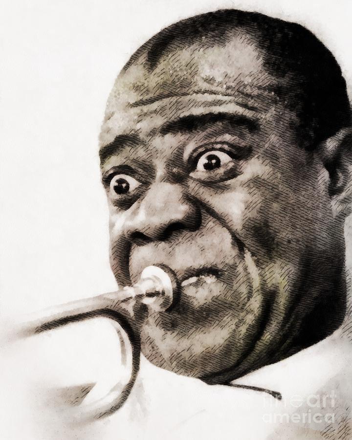 Louis Armstrong, Music Legend By John Armstrong Painting