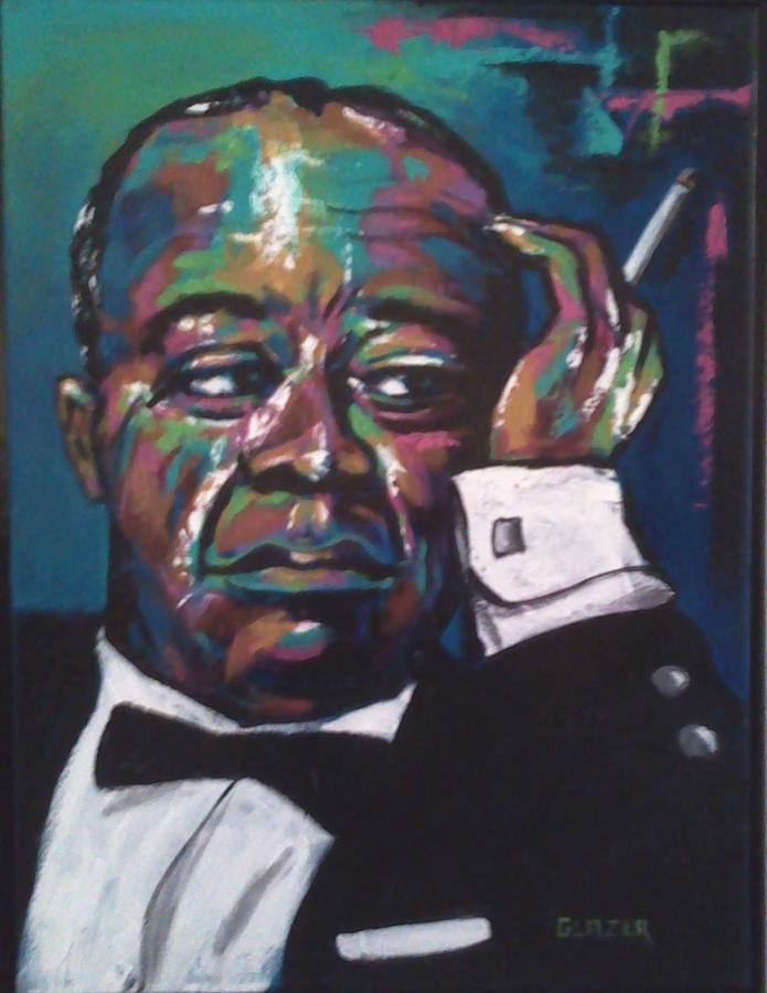 Louis Armstrong Painting by Stuart Glazer