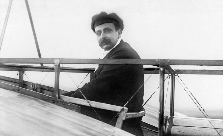 Louis Bleriot in the Bleriot XI  Photograph by War Is Hell Store
