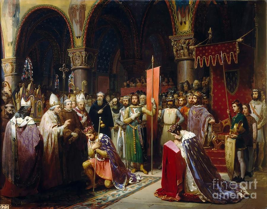 Louis VII takes the standard at Saint Denis Painting by MotionAge ...