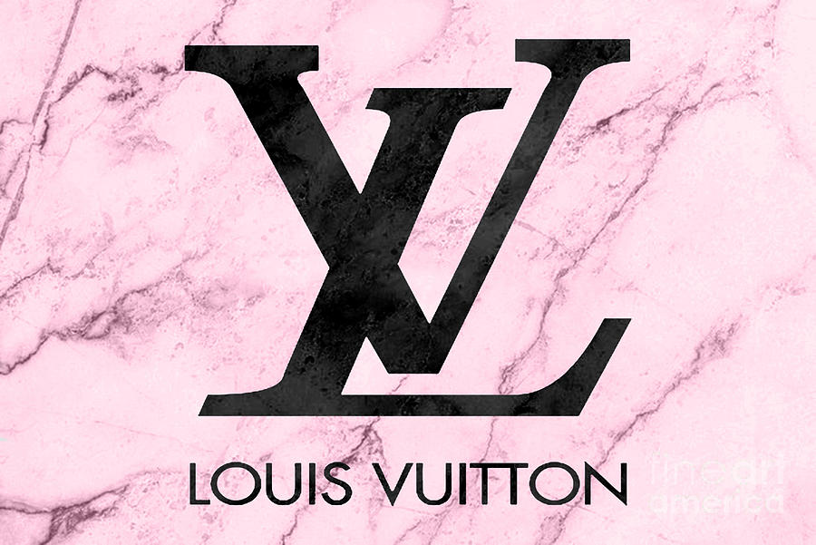 Louis Vuitton Pink Marble 2 Digital Art by Del Art