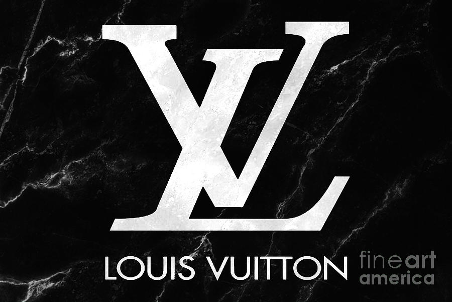 Louis Vuitton White Black 1 Digital Art by Del Art