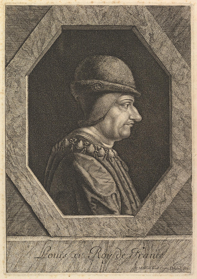 Louis XI of France Drawing by Jean Morin