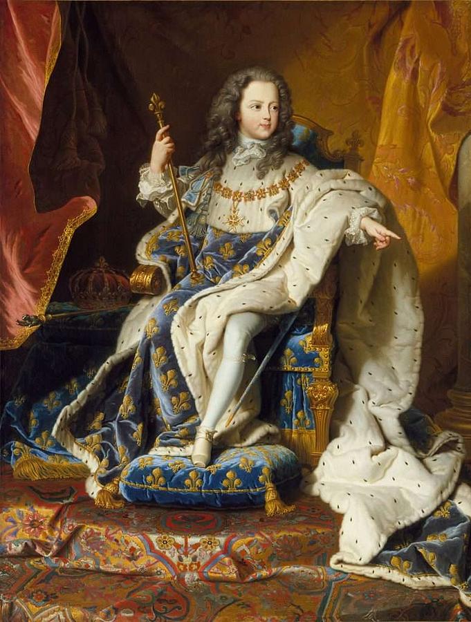 Louis XV 1710-1774 by Hyacinthe Rigaud Painting by Hyacinthe Rigaud ...