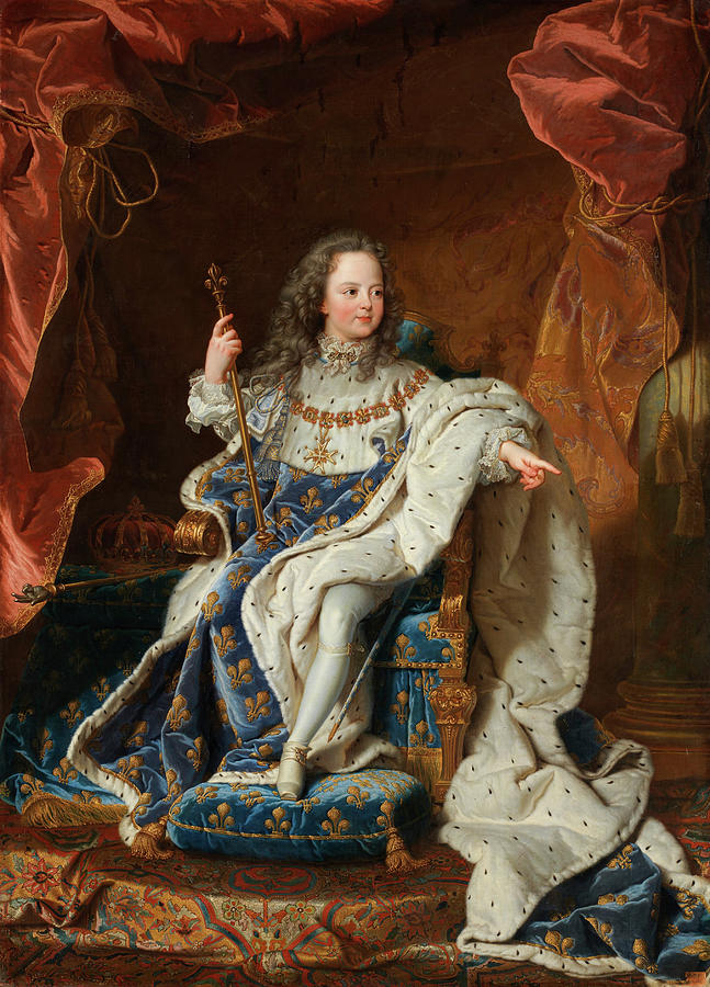 Hyacinthe Rigaud Painting - Louis XV at the Age of Five in the Costume of the Sacre by Hyacinthe Rigaud