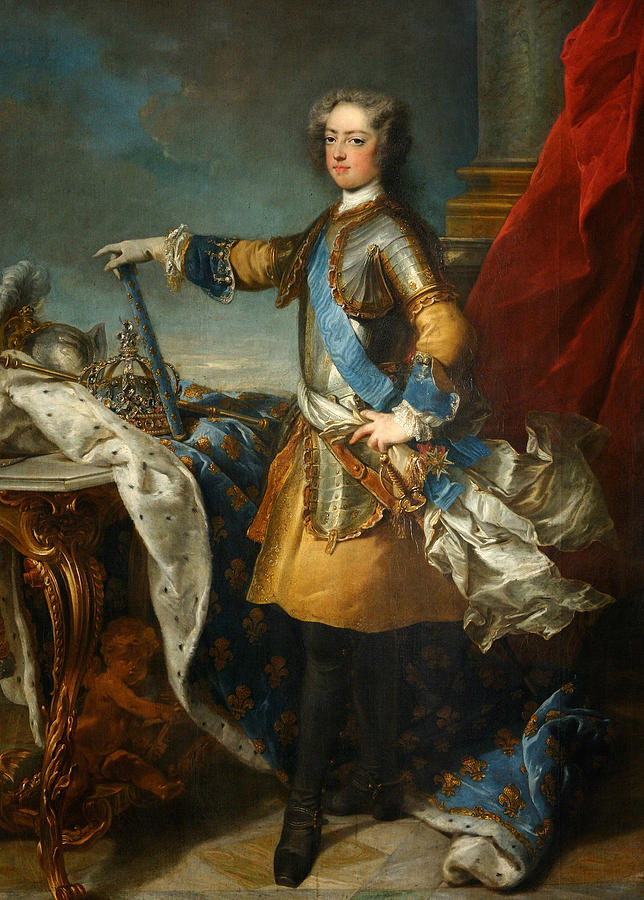 Louis XV, King of France and Navarre Painting by Jean-Baptiste Van Loo