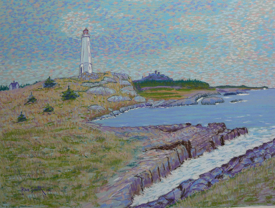 Louisburg Lighthouse Pastel by Rae  Smith PSC