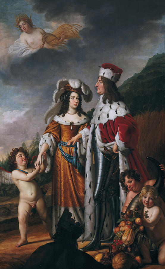 Louise Henriette leads Friedrich Wilhelm, Elector of Brandenburg, to Her Parents Painting by Gerard van Honthorst