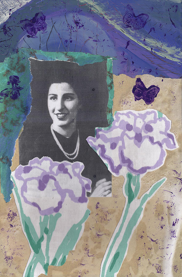 Louise in Boston 1944 In Memory of My Mother Mixed Media by Anne Katzeff