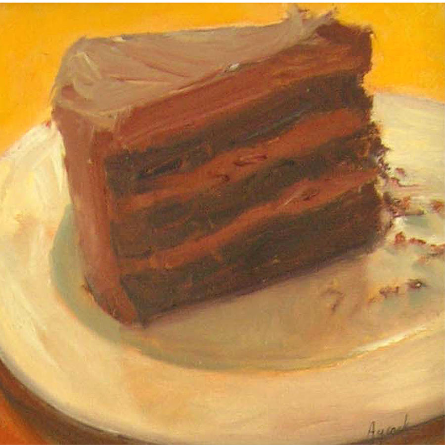 Cake Painting - Louises Chocolate Cake by Margaret Aycock
