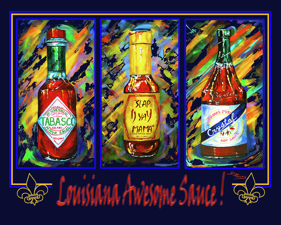 Louisiana Awesome Sauces Painting by Dianne Parks