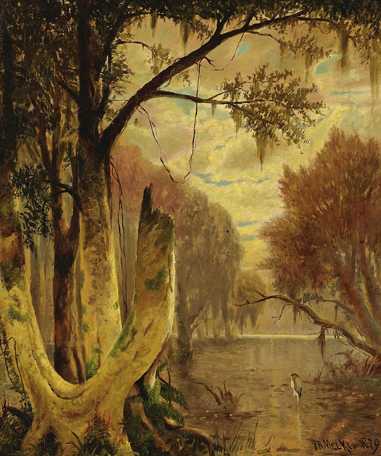 Louisiana Bayou Painting by Joseph Rusling Meeker