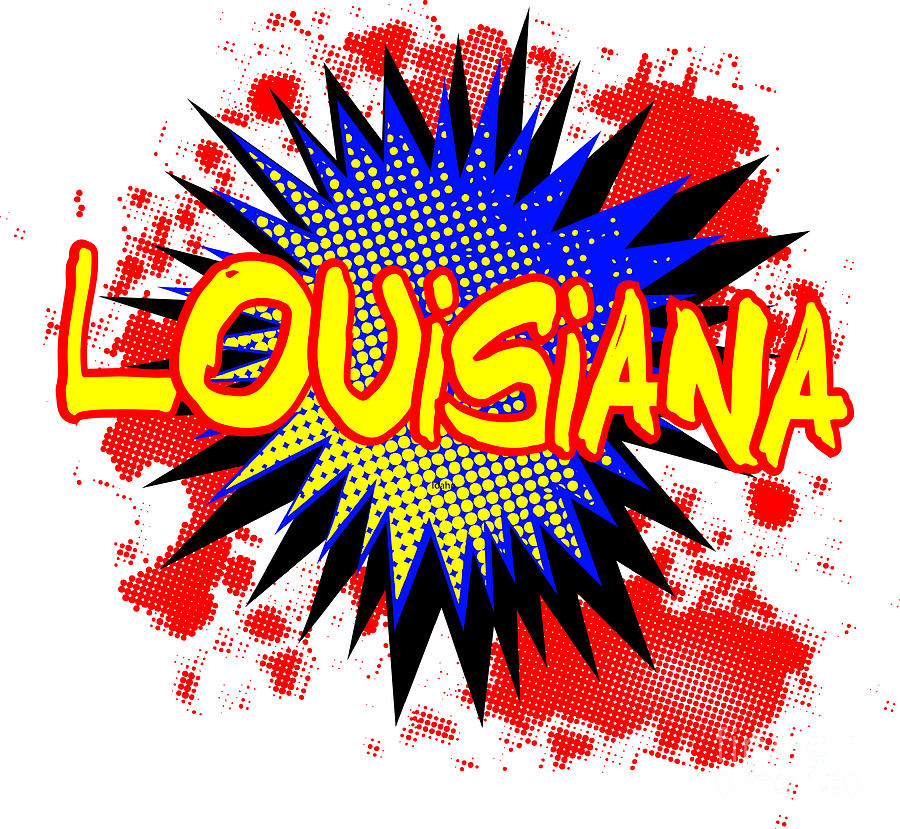 Louisiana Comic Exclamation Digital Art