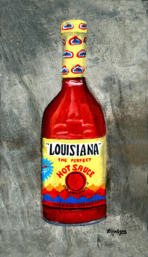 Louisiana Hot Sauce Painting by Elaine Hodges