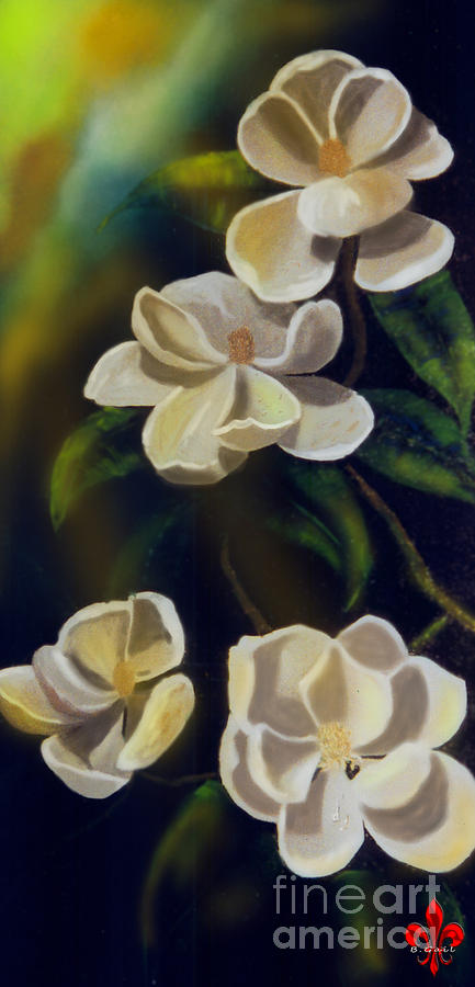 Louisiana Magnolias Painting by Barbara Hebert