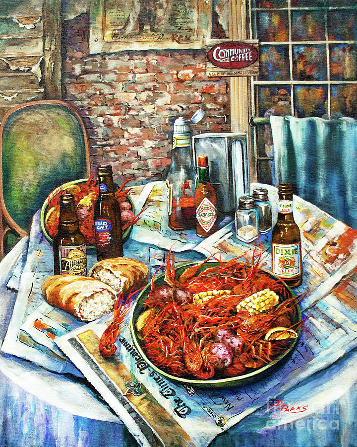 New Orleans Food Painting - Louisiana Saturday Night by Dianne Parks