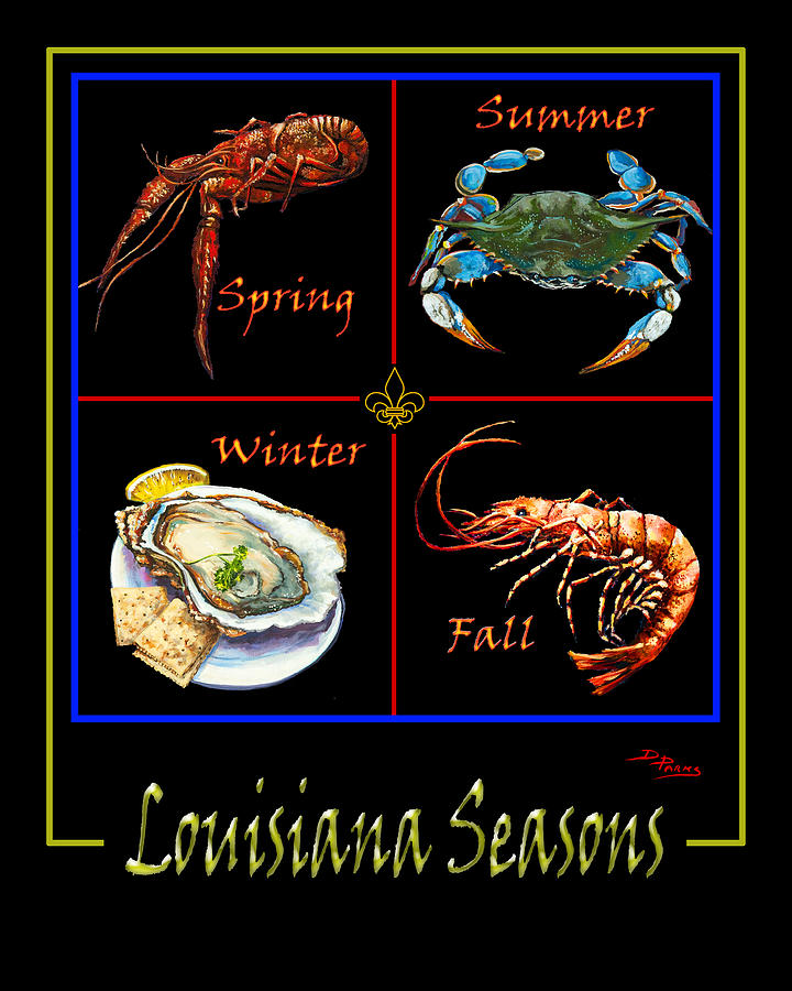 Seafood Painting - Louisiana Seasons by Dianne Parks