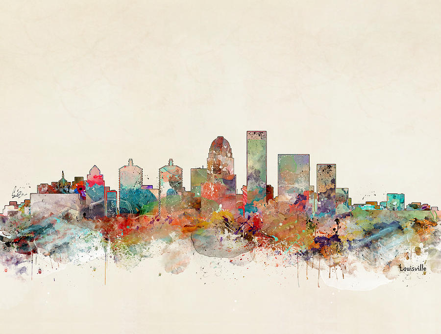 Louisville Kentucky Painting - Louisville City Skyline by Bri Buckley
