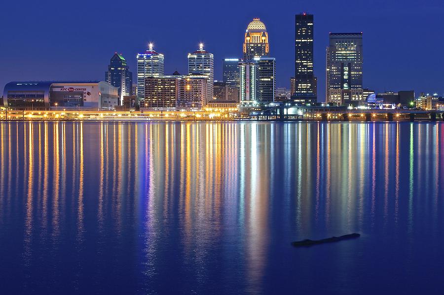 Louisville During Blue Hour Photograph by Frozen in Time Fine Art Photography