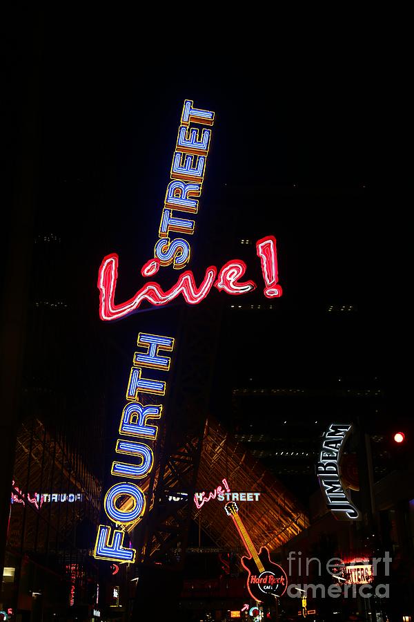 Tote Bag of Fourth Street At Night, Louisville KY