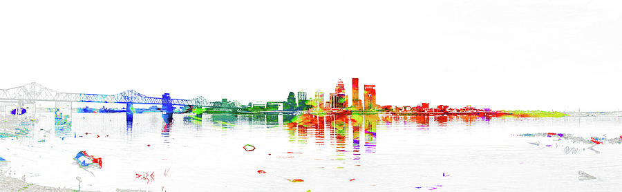 Louisville Kentucky Skyline Digital Art by Pamela Williams