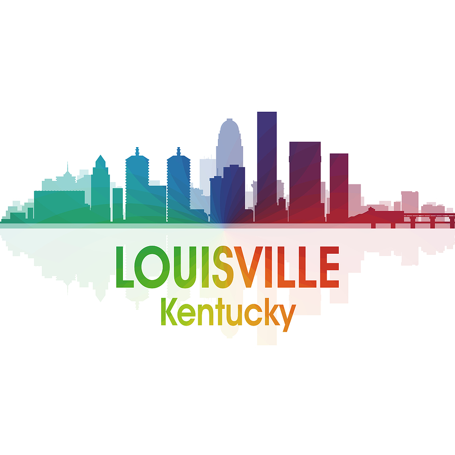 Louisville KY 1 Squared Digital Art by Angelina Tamez