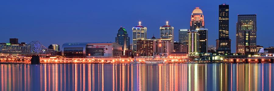 Louisville Panoramic at Blue Hour Photograph by Frozen in Time Fine Art Photography