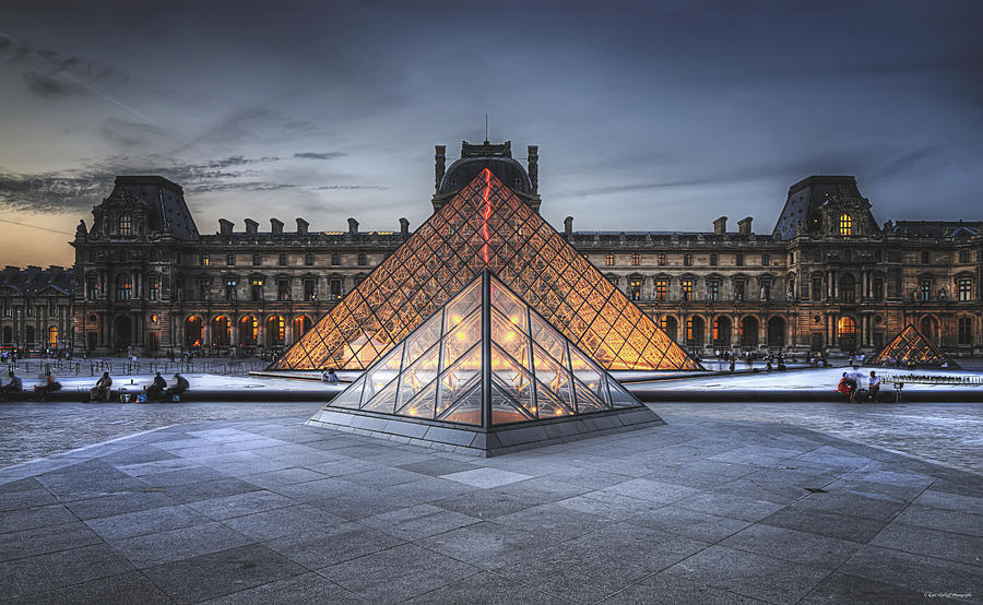 Louvre at Dusk Photograph by Ryan Wyckoff