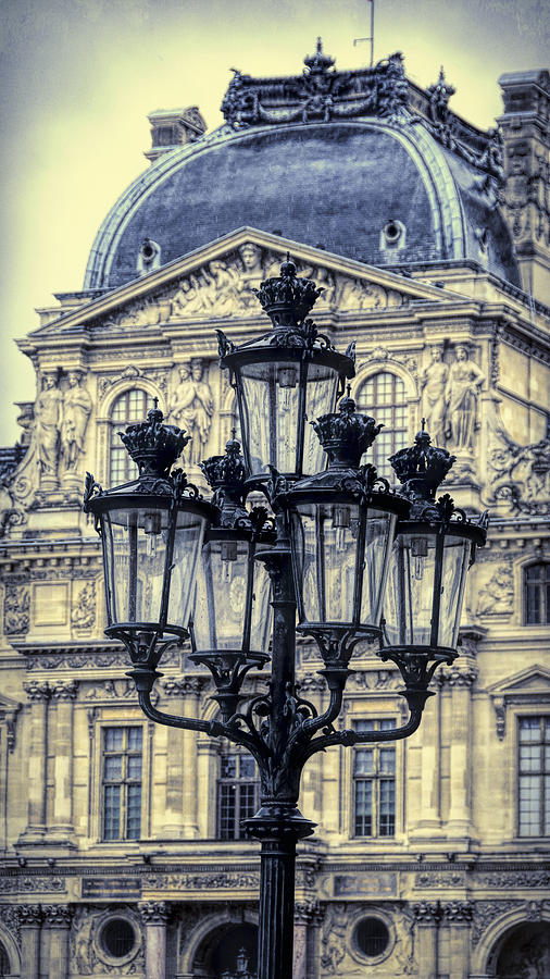 Louvre Lamp Post Photograph by Joan Carroll