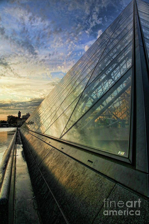 Louvre Perspective II Paris  Photograph by Chuck Kuhn