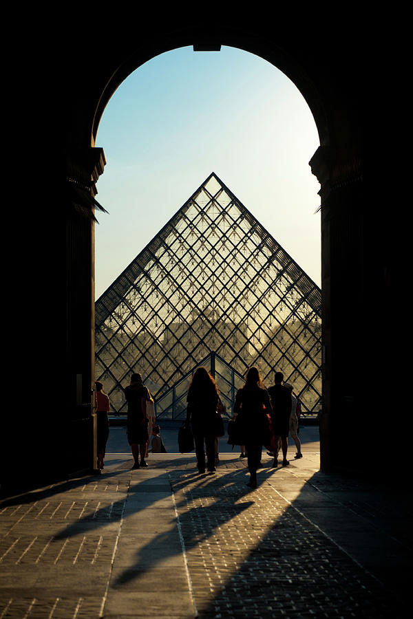 Louvre Pyramid Framed Portal Door Photograph by Pius Lee - Fine Art America