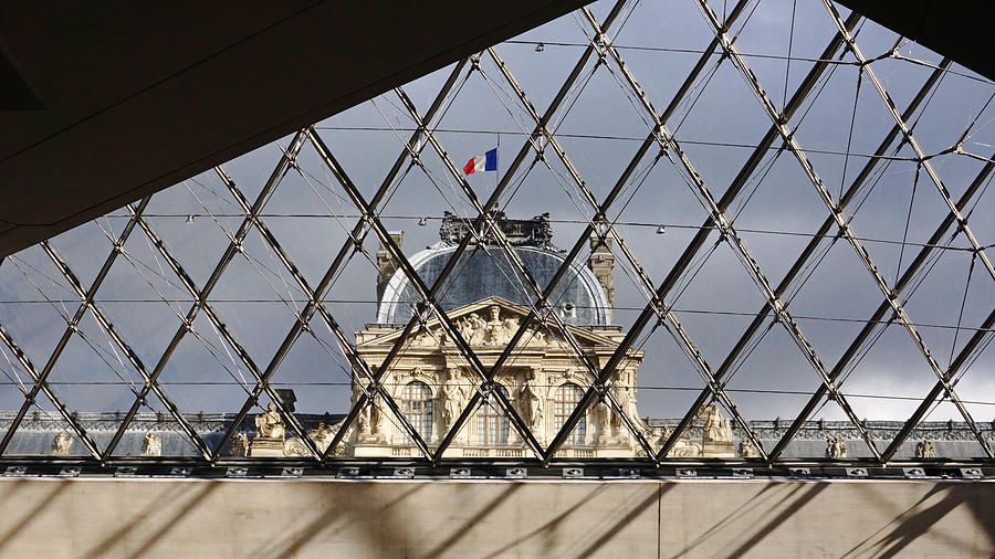 Louvre Pyramid Paris France Photograph by Lawrence S Richardson Jr