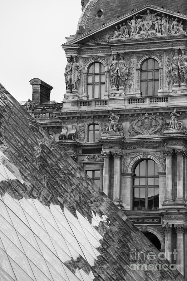 Louvre Photograph - Louvre reflection by Hitendra SINKAR