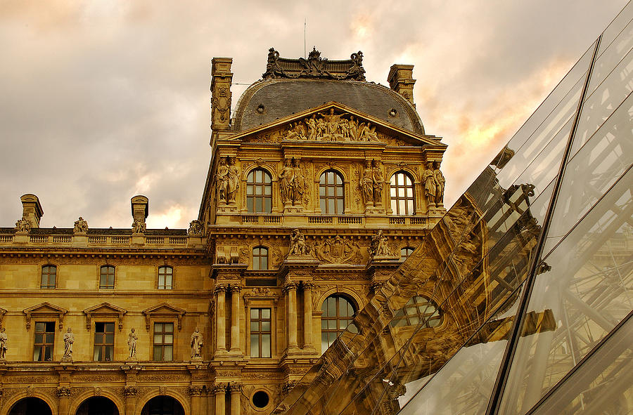 Louvre Photograph - Louvre Reflection by Mick Burkey