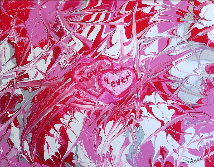 Love 4 Ever Painting by Cindy DeGrasse - Pixels