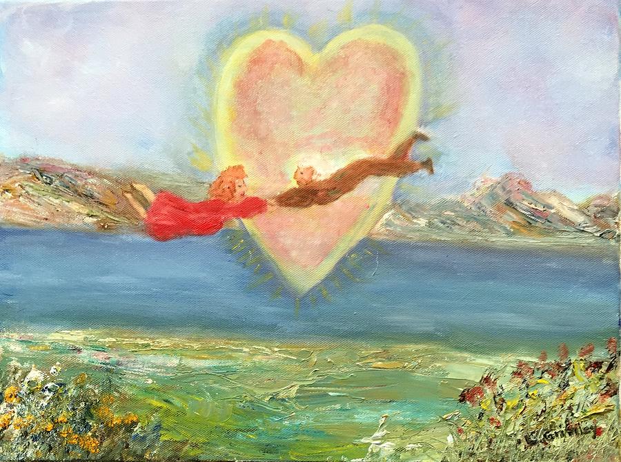 Love Across The Waters Painting by Lessandra Grimley