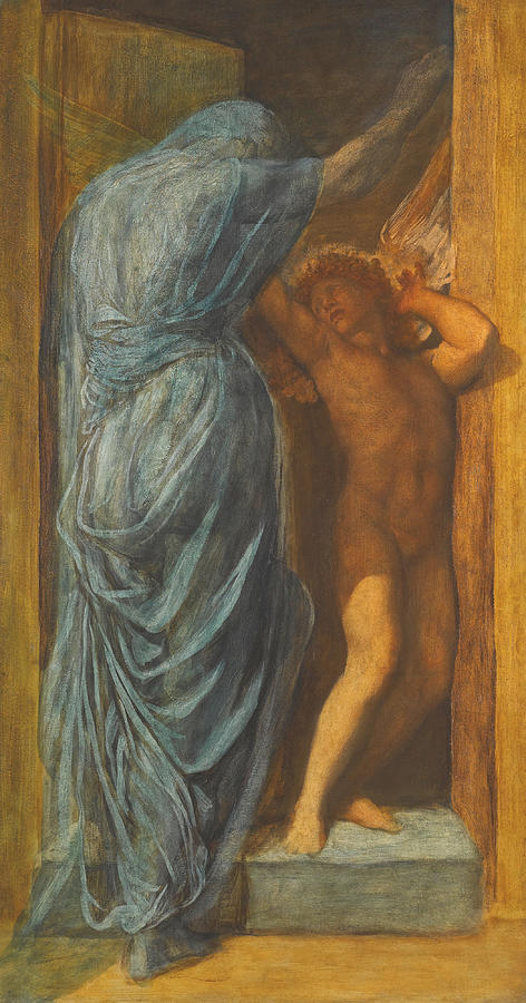 George Frederic Watts Painting - Love and Death by George Frederic Watts