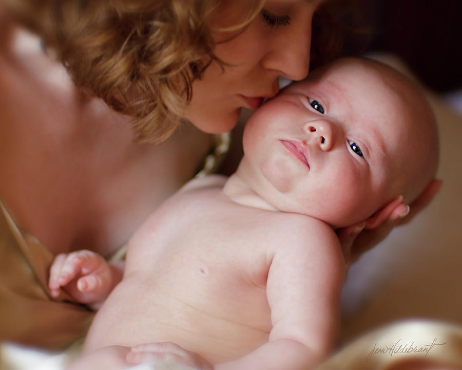 Baby Photograph - Love and Kisses by Jean Hildebrant