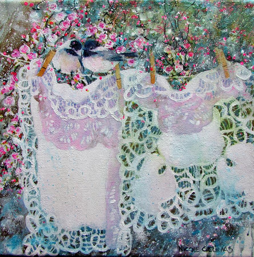 Love and lace Painting by Nicole Gelinas